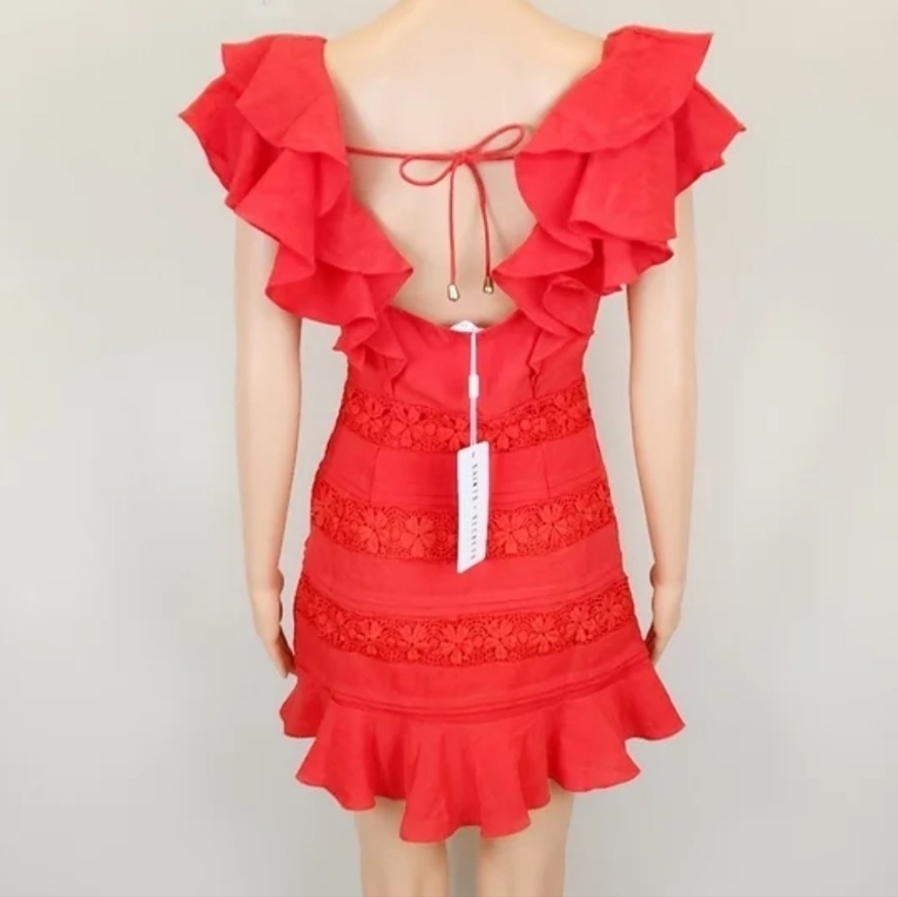 Saints + Secrets Ruffle Shoulder Mini Dress - Picture 6 of 13